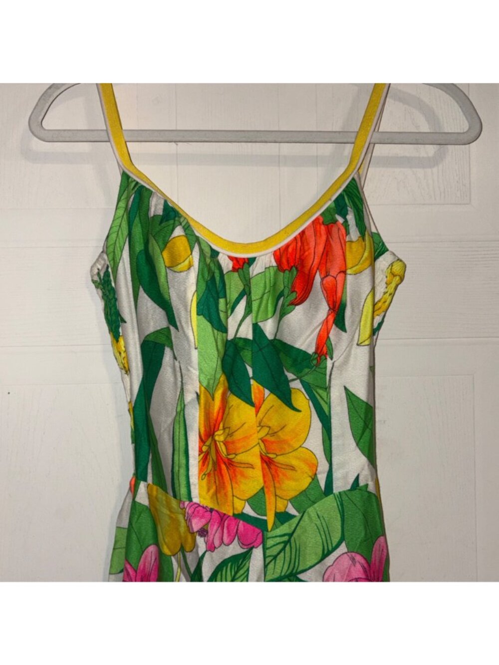 Vintage VTG 1960s Deweese Design Floral Maxi Dress Sof-Cup Bra 14/36 Size 8 - Picture 4 of 13